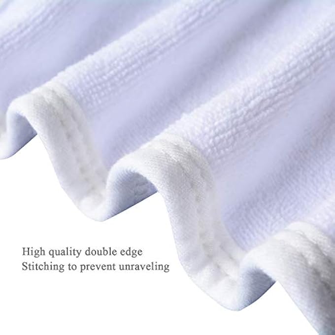 Mars wings MICROFIBER FACE TOWEL FACE CLOTH FACIAL WASH CLEANSING CLOTH MAKEUP REMOVER FOR FACE 8 PACK (12 X 12 INCH) SUPER ABSORBENT QUICK FAST DRYING SOFT ECO-FRIENDLY TOWELS (WHITE) - Image 2